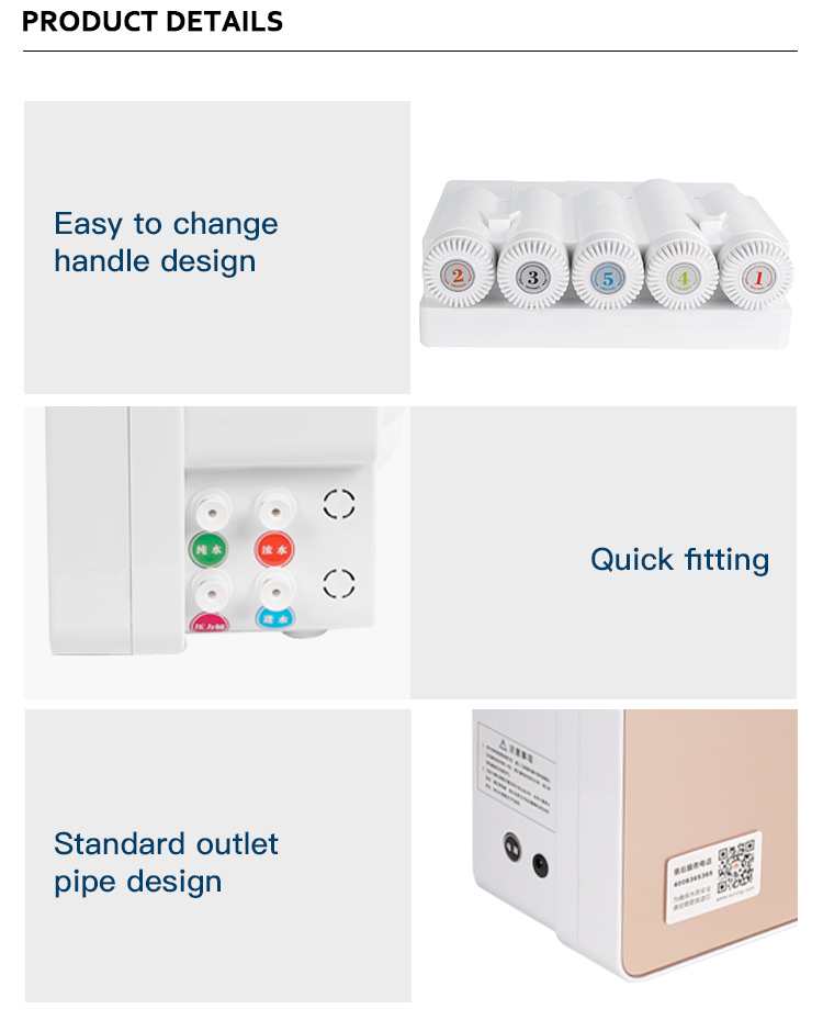 Household free-standing small smart scteen ro filter water treatment purification system