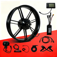 Kit de vélo électrique Ouxi V8 avec moteur de moyeu V8 20 pouces 48V-500W, câble moteur côté droit, vélo à pneus larges, moteur de moyeu V8 avec roue, 25 km/h