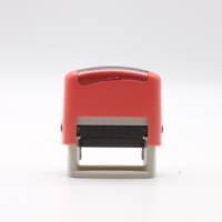 Timbre noir automatique rectangulaire en plastique, impression sur fond blanc, pour bureau