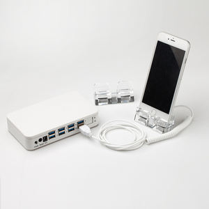 Soporte acrílico de precio barato superventas de fábrica 8 puertos USB alarma seguridad centralizada soporte de exhibición antirrobo - Product Image 1