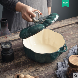 Usine <span class=keywords><strong>En</strong></span> Gros <span class=keywords><strong>En</strong></span> <span class=keywords><strong>Fonte</strong></span> Ustensiles De Cuisine Citrouille Émaillée Casserole Régime Méditerrané<span class=keywords><strong>en</strong></span> Ragoût Pot pour Halloween <span class=keywords><strong>Promotion</strong></span> De Noël - Product Image 5