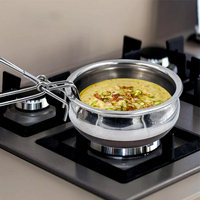 Poignée pour bol en acier inoxydable 21 cm |   Pince à repasser les plats chauds avec une prise sécurisée |   Support de service de cuisine de qualité alimentaire pour la maison