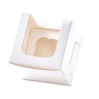 Boîte à cupcakes en papier kraft avec poignée, production d'usine