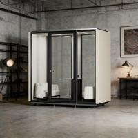 Cabine de travail modulaire portable et écologique, insonorisée et personnalisable, pour espace de coworking, salle de sport et école