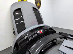 Kit de Carrocería para <span class=keywords><strong>Mercedes</strong></span>-Benz Amg GT GTS <span class=keywords><strong>GTR</strong></span> Plus Estilo BS, Parachoques Delantero de Fibra de Carbono Semi, Parachoques Trasero, Alerón, Guardabarros - Product Image 5