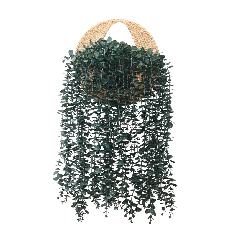 Piante appese di eucalipto artificiale piante appese di eucalipto finto pareti di piante di plastica decorazioni per matrimoni all'aperto per interni