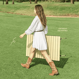 Table IGT portable moderne à hauteur réglable en bois avec sac de transport, pliable pour pique-nique, <span class=keywords><strong>camping</strong></span> et cuisine en extérieur - Product Image 3