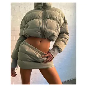 Women Thick Warmer Puffer Puffa Long A Line Skirts Padded Winter