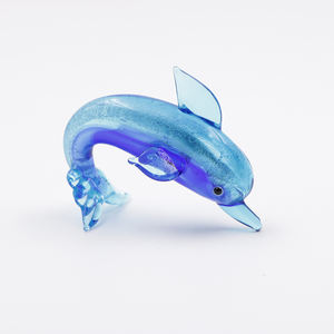 تمثال منحوت من زجاج مورانو على شكل دولفين - Product Image 4