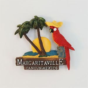 Personnalisé Mexique <span class=keywords><strong>Cancun</strong></span> Creative Chapeau Perroquet <span class=keywords><strong>Voyage</strong></span> Souvenir 3D Peint À La Main Décor À La Maison Magnétique Réfrigérateur Aimant pour La Maison Déco - Product Image 6