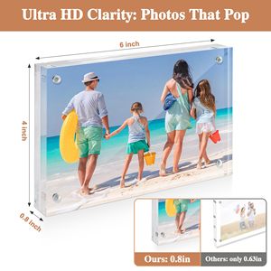 Hot Sale <b>4x6</b> Inch clear Acrylic Magnetic Photo <b>Frame</b> Acrylic Magnetic Picture <b>Frame</b> - Product Image 6