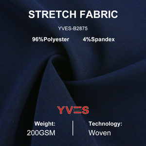 Tissu extensible 4 directions <span class=keywords><strong>YVES</strong></span> Lolis 200 g/m² en 96 % polyester et 4 % élasthanne pour tenues de trajet quotidien et costumes infroissables - Product Image 2