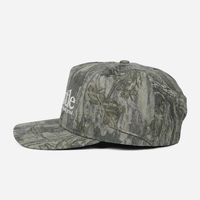 Casquette de baseball vintage en coton de haute qualité, non structurée, à 5 panneaux, motif camouflage arboral personnalisé, brodée, pour l'extérieur
