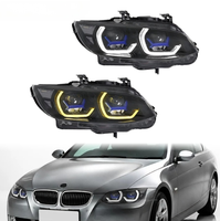 Nouveaux phares de voiture LED style Ikon, double couleur DRL, 12V 4000 Lm, Plug and Play, pièces de mise à niveau pour Série 3 E92 E93 2006-2010