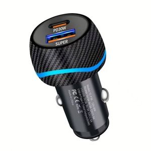 ที่ชาร์จโทรศัพท์ในรถยนต์แบบพกพาคุณภาพสูง ช่องเสียบ USB คู่ รองรับ PD 30W QC30W ชาร์จเร็ว 60w สำหรับชาร์จโทรศัพท์ - Product Image 1