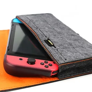 Sac de rangement Portable en feutre souple pour Nin Tendo <span class=keywords><strong>Switch</strong></span> Oled Console de jeu voyage pochette de transport téléphone housse de protection accessoires - Product Image 4
