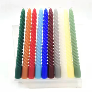Colorful Twisted Spiral Scented Cotton <b>Wick</b> Taper <b>Candles</b> Spiral <b>Candle</b> for Birthday Party Decoration - Product Image 1