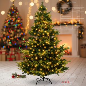 <span class=keywords><strong>Sapin</strong></span> <span class=keywords><strong>de</strong></span> Noël artificiel en cèdre PE <span class=keywords><strong>de</strong></span> haute qualité avec lumières LED blanc chaud intégrées (100-500 LED) et base stabilisée, 1,5-<span class=keywords><strong>3m</strong></span> - Product Image 3