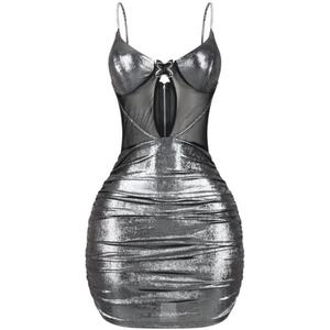 ชุดเดรสออกงานกลางคืนแบบใหม่คุณภาพสูงสำหรับผู้หญิง ทรงเว้าต่ำ ดีไซน์หรูหรา เหมาะสำหรับงานปาร์ตี้และไนท์คลับ สไตล์เซ็กซี่รัดรูปทรงมินิ - Product Image 3