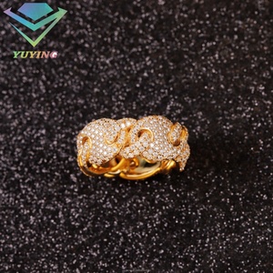 Anillo Cubano de Moissanita con Incrustaciones de Diamantes, Chapado en Oro, Plata S925, Estilo Hip Hop, Moissanita VVS, Anillo para Hombre, Listo para Enviar - Product Image 5