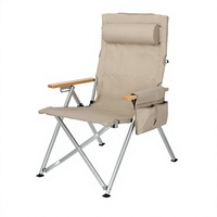 Ensemble table et chaise pliantes de camping Sea Dog en alliage d'aluminium réglable à 5 positions avec accoudoirs, mobilier d'extérieur portable pour