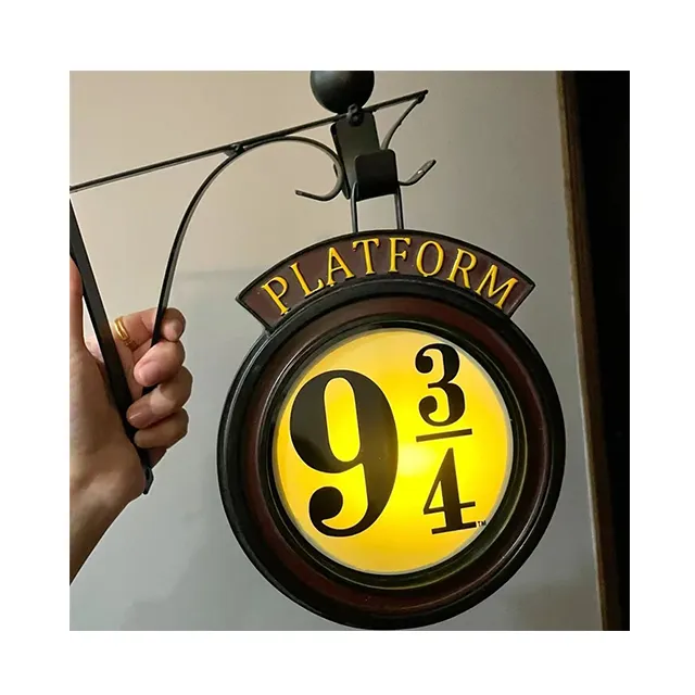 Hot sale Magic Harry Potters 9 3/4 Night Lights LED Hanging Wall Lamps Platform Hogwartsed 3D Lamp Harries Home Room Decor