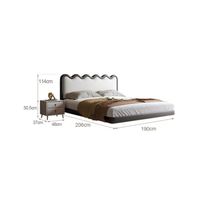 Lit Queen Size en bois moderne de haute qualité bon marché Chambre Double Principale Maison Ensemble de meubles de chambre à coucher de luxe King Size en Mdf