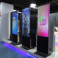 Venta caliente 85 pulgadas Windows Android pantalla táctil interior soporte de suelo LCD publicidad Monitor pantalla Digital señalización tienda minorista