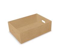 Plateau de restauration ondulé pour biscuits au chocolat de fête noirs de 22 po x 16 po x 7 po