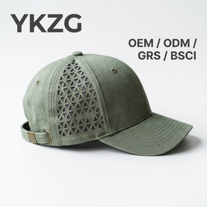 Gorra Deportiva de 6 Paneles con Perforación Láser, 100% Algodón, Hebilla de Metal, Ajustable, Personalizable, de Alta Calidad, Marca Privada - Product Image 1