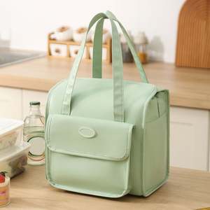 Nouveau sac isotherme à déjeuner avec logo personnalisé, design simple, sac isotherme à déjeuner avec poches latérales pour pique-nique, plage - Product Image 2