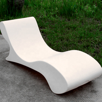 Chaise longue de piscine populaire en PE imperméable pour extérieur, transat de piscine