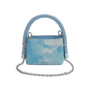 Toptan Modern basit kadın leopar zincirleri çanta moda popüler kore versiyonu kişiselleştirilmiş baskı desen koltukaltı çanta