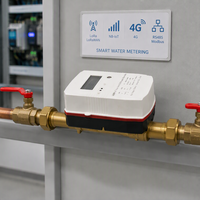 Compteur d'eau intelligent à ultrasons pour usage résidentiel LoRaWAN DN15 DN20 DN25 DN32 DN40, compteur d'eau domestique 4G Modbus RS485 OEM IP68