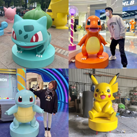 Statue Pokémon géante grandeur nature, sculpture en résine personnalisée, Pikachu, Charizard, grand modèle de personnage de dessin animé pour exposition en extérieur