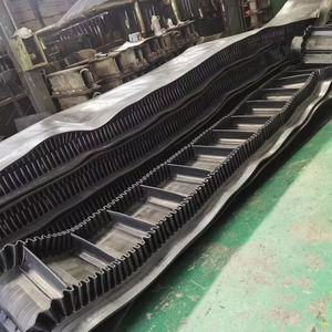 Sabuk konveyor karet sisi dinding 1000 mm lereng bergelombang penanganan besar anti-tumpah tepi cetak sabuk elevasi berat - Product Image 1
