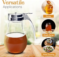 200ml Anti-fuite Cuisine Pot D'huile En Verre Pot De Miel Pot En Verre Distributeur De Sirop