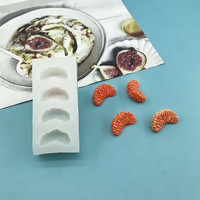 Moule en silicone 4 pièces en forme de pulpe d'orange pour la décoration de gâteaux faits main, outil de décoration et de modelage pour gâteaux en pâte à sucre