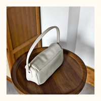 Bolso de Mano de Diseño de Lujo para Mujer 2026, Marca Famosa, Cuero Genuino de Alta Calidad, Forma de Satchel, Elegante, Suave y Duradero, con Cierre