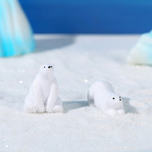 Oso Polar en Miniatura, Adorno de Resina con Forma de Animal, Decoración para el Hogar, Artesanía Artística, Regalo Decorativo - Product Image 2