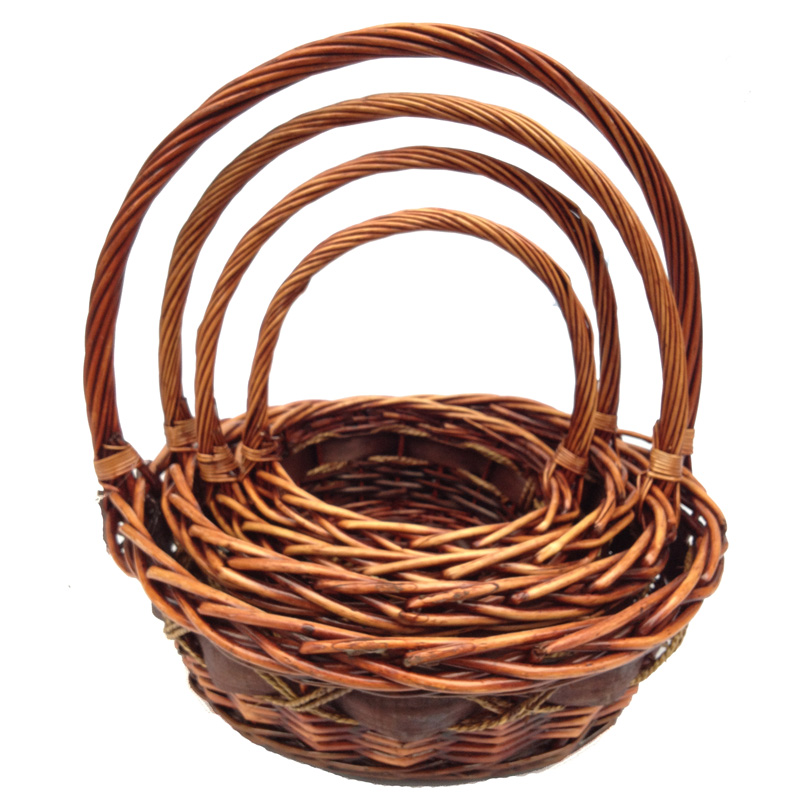 Taglia XL: 42,5x32x16/45 cm Set di 4 cesti regalo A03