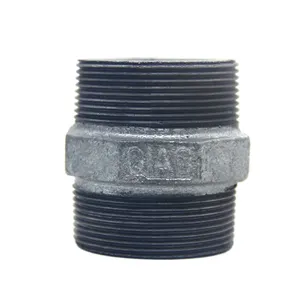 用于供水和供油的带有1 \ 4个英寸的BS \ NPT螺纹六角管接头gi镀锌铁管件