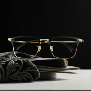 Kính mắt thời trang bán chạy N05 dành cho nam nữ, gọng kính titan nguyên chất, kiểu chữ nhật, gọng kính mắt cận toàn phần - Product Image 1