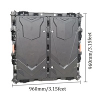 Écran LED incurvé P2.6 ultra-fluide pour location, 500x500mm, mur LED temporaire pour spectacle de parc à thème