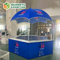 Stand Dôme avec Comptoir 3M Personnalisé pour Vendeur Alimentaire, Tente Promotionnelle Hexagonale Imprimée sur Mesure 10x10, Kiosque Portable