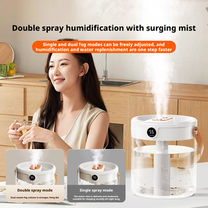도매 2L 더블 노즐 공기 가습기 LCD 습도 표시 대용량 아로마 에센셜 오일 디퓨저 - Product Image 4
