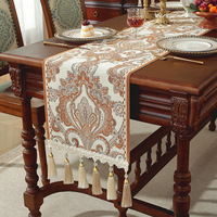 Chemin de table rétro en chenille jacquard noir imperméable et résistant à l'usure Summer Anne's