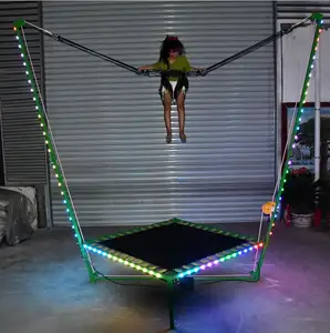 Single Kids Jumping Bed Bungee Trampoline With Lights For Sale