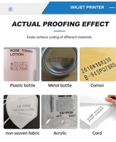 Printer Kartu Inkjet Meja Berkinerja Tinggi Baru, Kode QR, Logo Batch, Data Variabel, Otomatis, Portabel, Tinta Eco-Solvent