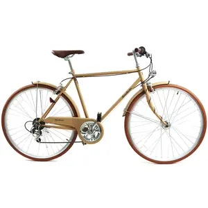 Bicicleta de carretera 700C con horquilla de acero de 7 velocidades y pedal ordinario para desplazamientos y ejercicio